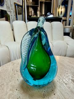 Alfredo Barbini Alfredo Barbini Murano Glass Pear Sculpture - 4706481