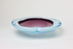Alfredo Barbini Alfredo Barbini Murano Light Blue White Lavander Art Glass Bowl 1955 Italy - 2961195