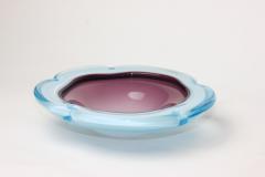 Alfredo Barbini Alfredo Barbini Murano Light Blue White Lavander Art Glass Bowl 1955 Italy - 2961201