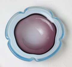 Alfredo Barbini Alfredo Barbini Murano Light Blue White Lavander Art Glass Bowl 1955 Italy - 2961203