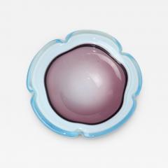 Alfredo Barbini Alfredo Barbini Murano Light Blue White Lavander Art Glass Bowl 1955 Italy - 2964822