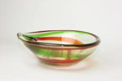 Alfredo Barbini Alfredo Barbini Murano Multicolor Gold Fleck Spiral Art Glass Bowl 1950 Italy - 3068915