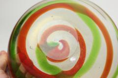 Alfredo Barbini Alfredo Barbini Murano Multicolor Gold Fleck Spiral Art Glass Bowl 1950 Italy - 3068918