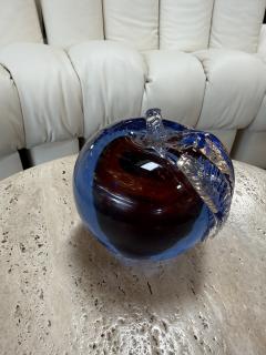 Alfredo Barbini Alfredo Barbini Murano Sommerso Glass Apple Sculpture - 4706487