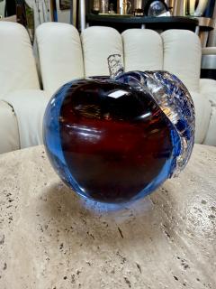 Alfredo Barbini Alfredo Barbini Murano Sommerso Glass Apple Sculpture - 4706490