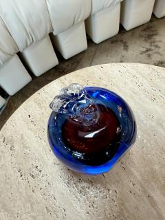 Alfredo Barbini Alfredo Barbini Murano Sommerso Glass Apple Sculpture - 4706491