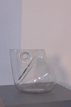 Alfredo Barbini Alfredo Barbini Transparent Murano Glass Vase 1980s - 3629038