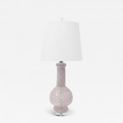 Alfredo Barbini Hand Blown Amethyst Glass Table lamp with Lucite Accents 1980s - 2571953