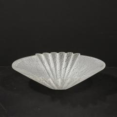 Alfredo Barbini Mid Century Handblown Murano Scavo Glass Centerpiece Bowl Signed Alfredo Barbini - 4231188