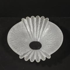 Alfredo Barbini Mid Century Handblown Murano Scavo Glass Centerpiece Bowl Signed Alfredo Barbini - 4231194