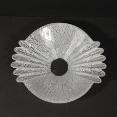 Alfredo Barbini Mid Century Handblown Murano Scavo Glass Centerpiece Bowl Signed Alfredo Barbini - 4231195