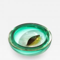 Alfredo Barbini Mid Century Modernist Fish Motif Hand Blown Murano Glass Bowl by Alfredo Barbini - 3560514