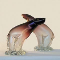 Alfredo Barbini Pair of Murano Polar Bear Sculptures by Alfredo Barbini 1930s Italy - 3062298