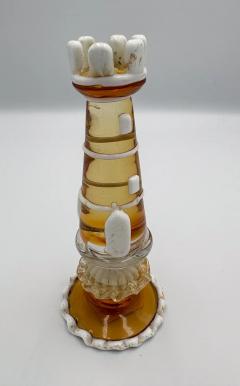 Alfredo Barbini Rare Chess Set Composed of 32 Solid Amber Glass Pieces Barbini Pauly C - 4518706