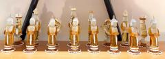 Alfredo Barbini Rare Chess Set Composed of 32 Solid Amber Glass Pieces Barbini Pauly C - 4518708