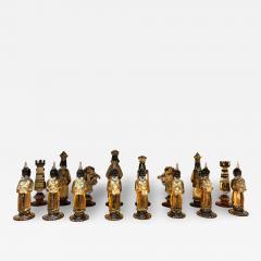 Alfredo Barbini Rare Chess Set Composed of 32 Solid Amber Glass Pieces Barbini Pauly C - 4519380