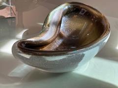 Alfredo Barbini Vintage Italian Organic Blown Sommerso Fumato Bowl Attrb To Alfredo Barbini - 4334174