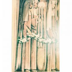 Alfredo Ramos Martinez Original Ramos Martinez Fresco Panel 1934 - 4548282