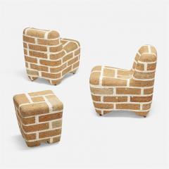Ali Acerol Ali Acerol 1948 2007 Brick and Mortar Pattern Chairs and Table Sculptures - 3140989