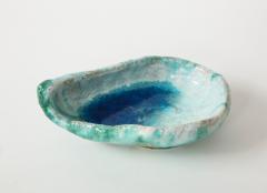 Alice Colonieu Blue Enameled Ceramic Bowl by Alice Colonieu France c 1950s - 1938046