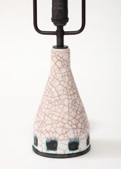 Alice Colonieu Glazed Ceramic Table Lamp Attributed to Alice Colonieu France c 1960 - 3519637