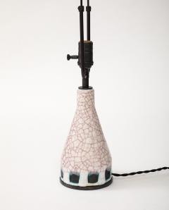 Alice Colonieu Glazed Ceramic Table Lamp Attributed to Alice Colonieu France c 1960 - 3519638