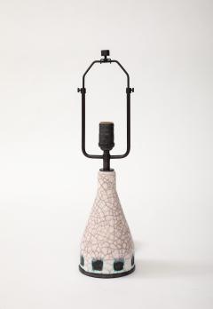 Alice Colonieu Glazed Ceramic Table Lamp Attributed to Alice Colonieu France c 1960 - 3519639