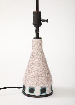 Alice Colonieu Glazed Ceramic Table Lamp Attributed to Alice Colonieu France c 1960 - 3519640