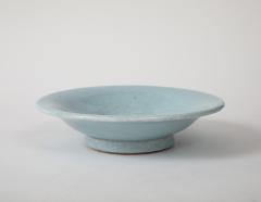 Alice Sordet Bonifas Alice Bonifas Crackle Celadon Dish Fernay Voltairem France c 1930 signed - 3992763