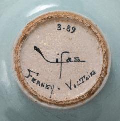 Alice Sordet Bonifas Alice Bonifas Crackle Celadon Dish Fernay Voltairem France c 1930 signed - 3992767