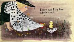 Alice and Martin Provensen Child and Mother Chicken Greet Birth of a Chick Childrens Book Illustration - 3714125