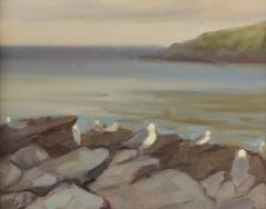Alison Hill Alison Hill American Late 20th Century Seagulls on the Rocks - 1897691