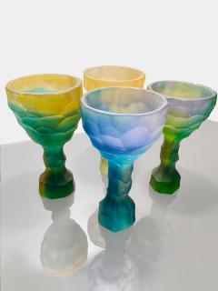 Alissa Volchkova Set of 4 Hand Sculpted Crystal Glass by Alissa Volchkova - 1838280