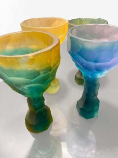 Alissa Volchkova Set of 4 Hand Sculpted Crystal Glass by Alissa Volchkova - 1838281