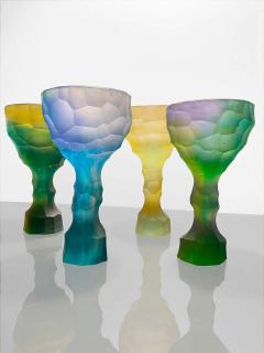 Alissa Volchkova Set of 4 Hand Sculpted Crystal Glass by Alissa Volchkova - 1838283