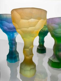 Alissa Volchkova Set of 4 Hand Sculpted Crystal Glass by Alissa Volchkova - 1838291