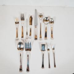 Allan Adler Allan Adler Sterling Sliver Modern Georgian Hand Wrought Flatware Service for 24 - 1580618