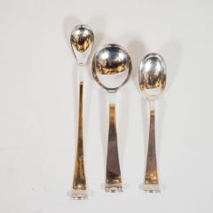 Allan Adler Allan Adler Sterling Sliver Modern Georgian Hand Wrought Flatware Service for 24 - 1580620