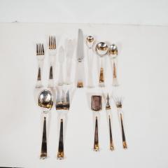 Allan Adler Allan Adler Sterling Sliver Modern Georgian Hand Wrought Flatware Service for 24 - 1580621