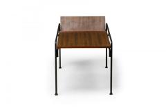 Allan Gould Allan Gould Mid Century American Wood and Black Metal Magazine Coffee Table - 4272989