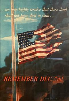 Allen Russell Saalburg Remember Dec 7th Vintage WWII Poster by Allen Saalburg 1942 - 4006210