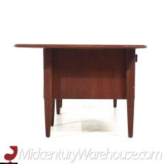 Alma Mid Century Walnut and Leather Executive Desk - 3694597