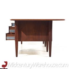 Alma Mid Century Walnut and Leather Executive Desk - 3694598