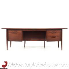 Alma Mid Century Walnut and Leather Executive Desk - 3694599