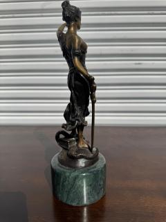 Alois Mayer 11 25 Blind Justice Bronze on Marble Base by Alois Mayer - 4397949