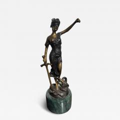 Alois Mayer 11 25 Blind Justice Bronze on Marble Base by Alois Mayer - 4401357