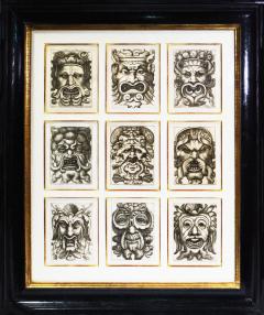 Aloisio Giovannoli Giovannoli Four Groups of Nine Grotesque Masks 1781 - 1312336