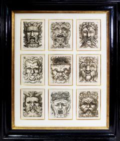 Aloisio Giovannoli Giovannoli Four Groups of Nine Grotesque Masks 1781 - 1312337