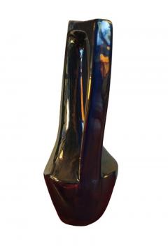 Alphonse Cythere Rambervillers Cyt re Iridescent Blue Stoneware Pitcher 31cm 12 2  - 4804443