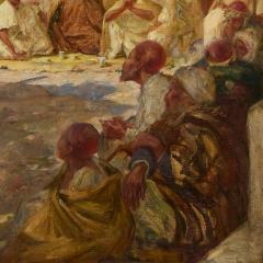 Alphonse L on Germain Thill Antique Orientalist figurative oil painting by Germain Thill - 4354235